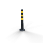 Flexipost black | yellow refl. stripes |  80 mm | height: 750 mm